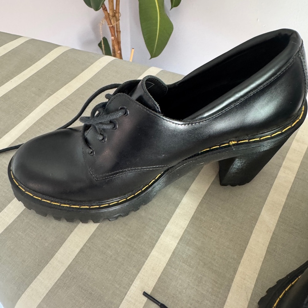 Dr. Martens Black Platform 4-hole Lace-Up Shoes - Picture 4 of 11